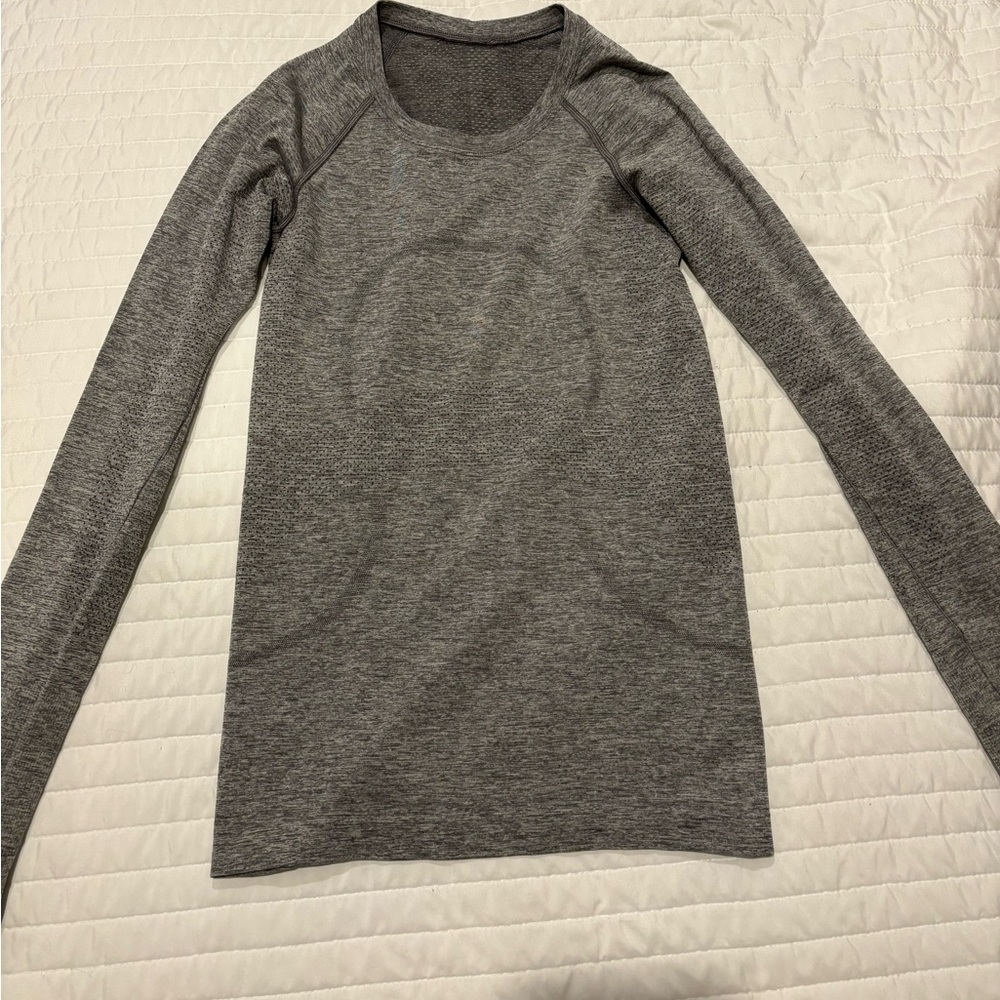Grey Lululemon Swifty Tech Long Sleeve